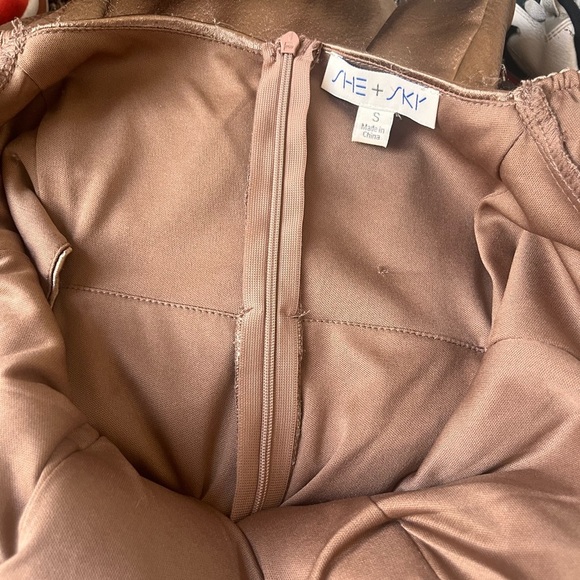 She + Sky Mini Dress with Puff Sleeve and Cut Outs - Picture 12 of 13